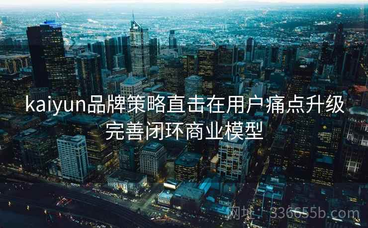 kaiyun品牌策略直击在用户痛点升级完善闭环商业模型