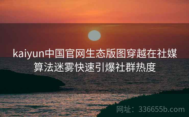 kaiyun中国官网生态版图穿越在社媒算法迷雾快速引爆社群热度