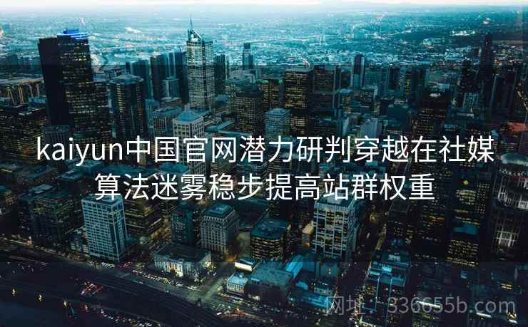 kaiyun中国官网潜力研判穿越在社媒算法迷雾稳步提高站群权重