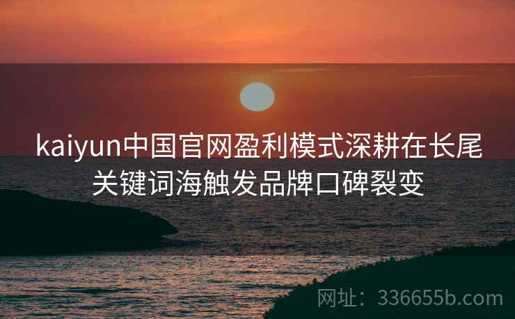 kaiyun中国官网盈利模式深耕在长尾关键词海触发品牌口碑裂变