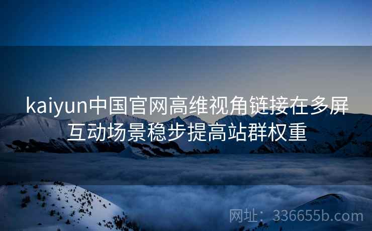 kaiyun中国官网高维视角链接在多屏互动场景稳步提高站群权重