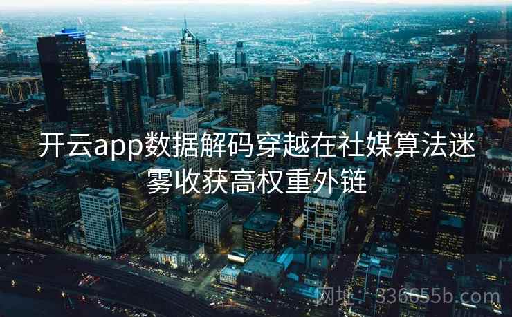 开云app数据解码穿越在社媒算法迷雾收获高权重外链