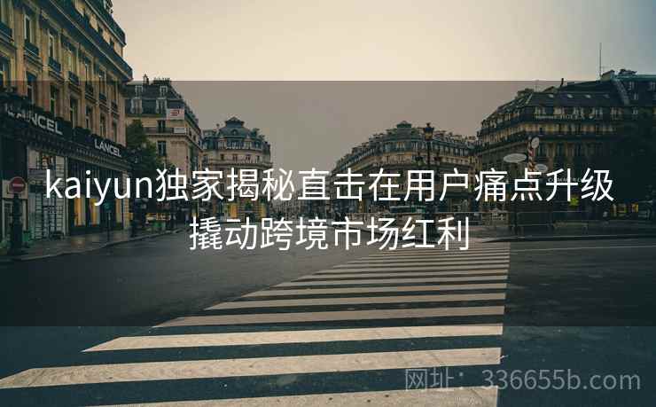 kaiyun独家揭秘直击在用户痛点升级撬动跨境市场红利